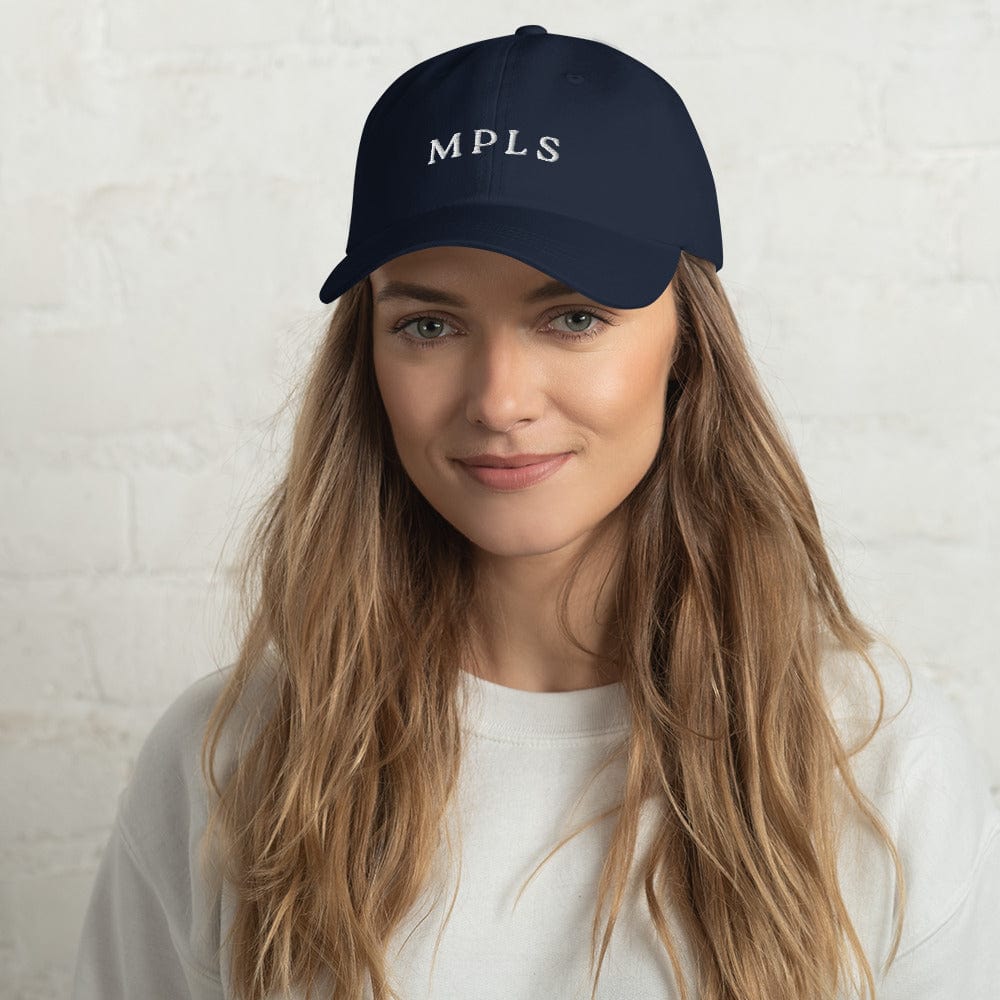 Minneapolis (MPLS) Dad Hat ThatMNLife Navy Minnesota Custom T-Shirts and Gifts