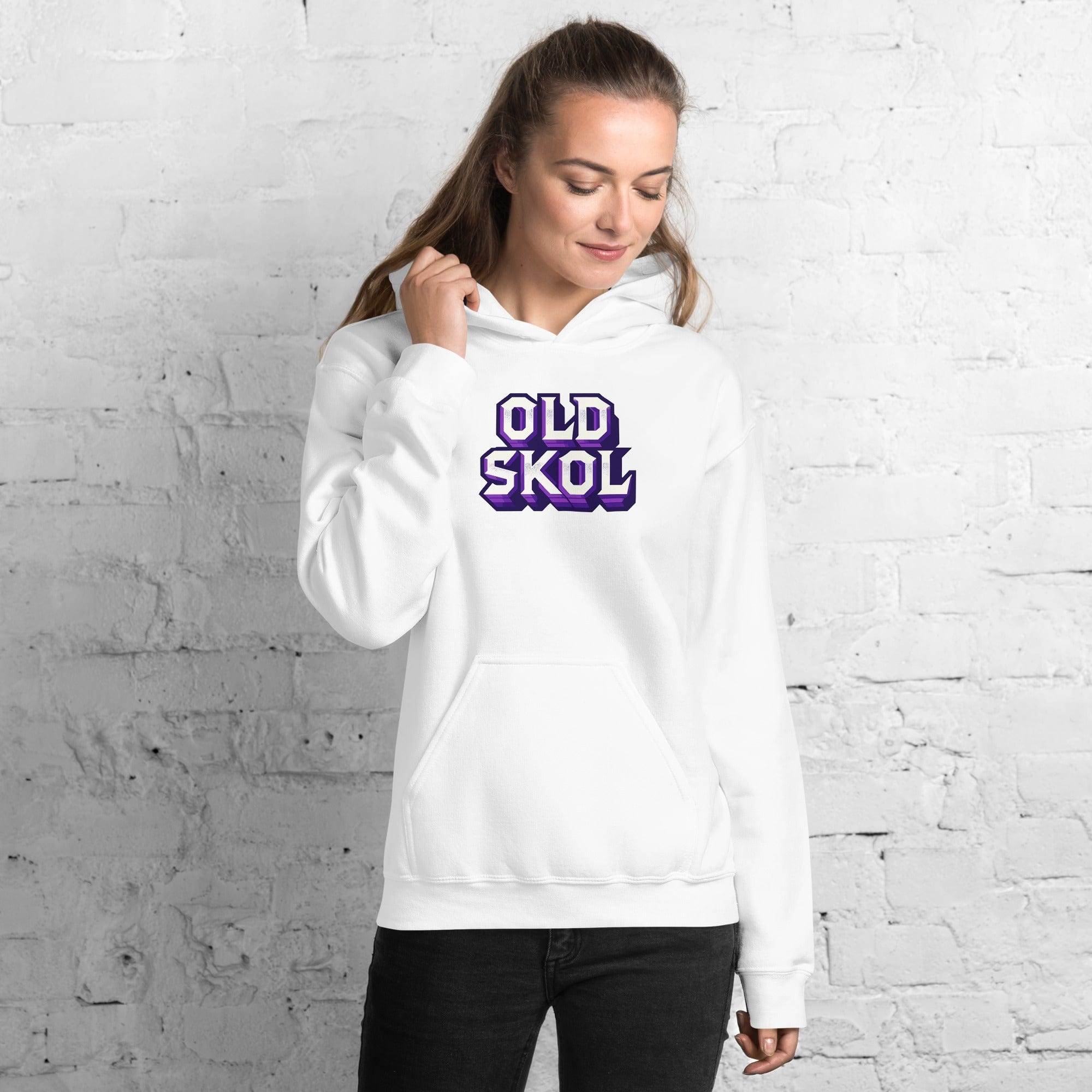 Old Skol Minnesota Vikings Football Fan Men&#39;s/Unisex Hoodie ThatMNLife White / S Minnesota Custom T-Shirts and Gifts