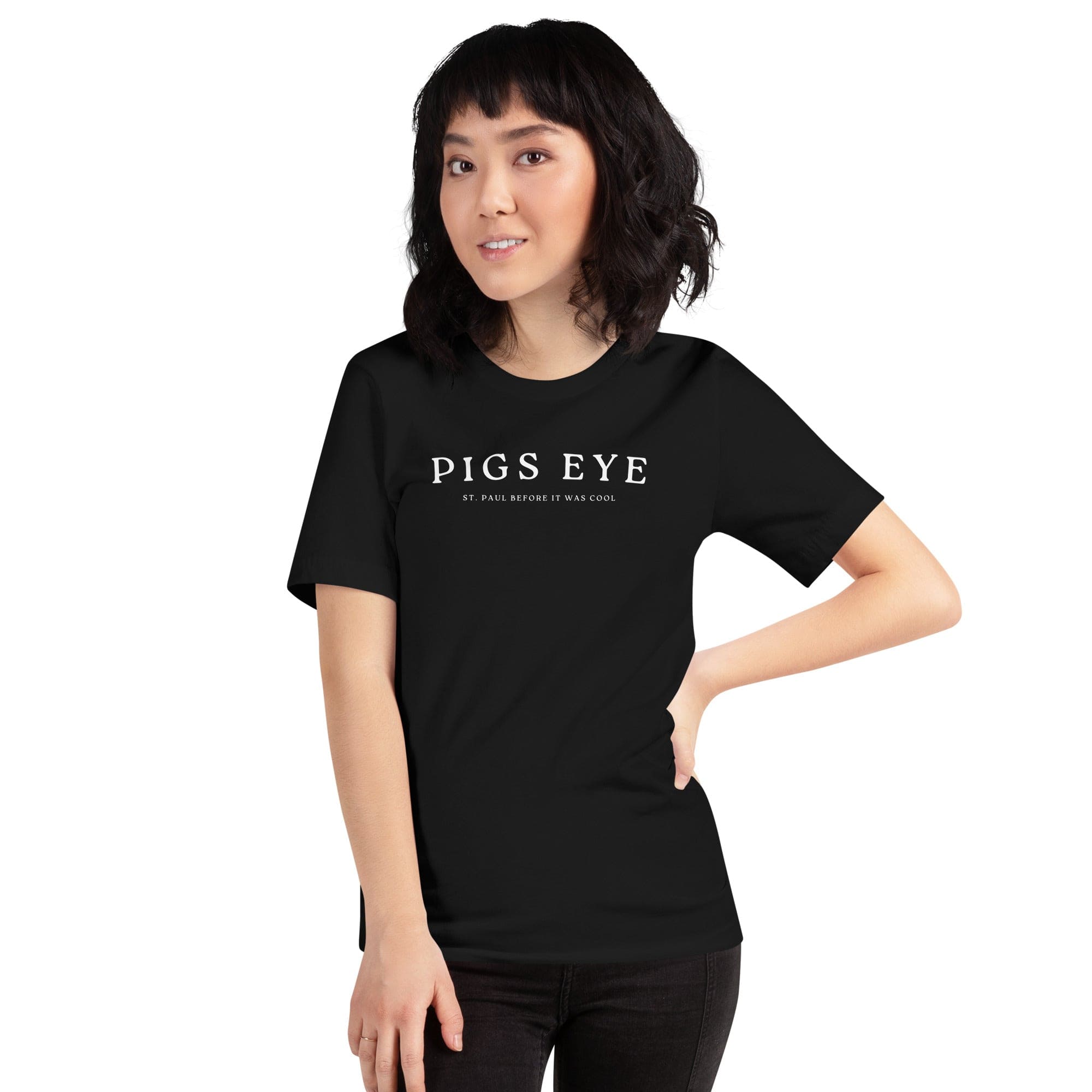 Pigs Eye - St. Paul Before it Was Cool Men's/Unisex T-Shirt ThatMNLife T-Shirt Black / XS Minnesota Custom T-Shirts and Gifts