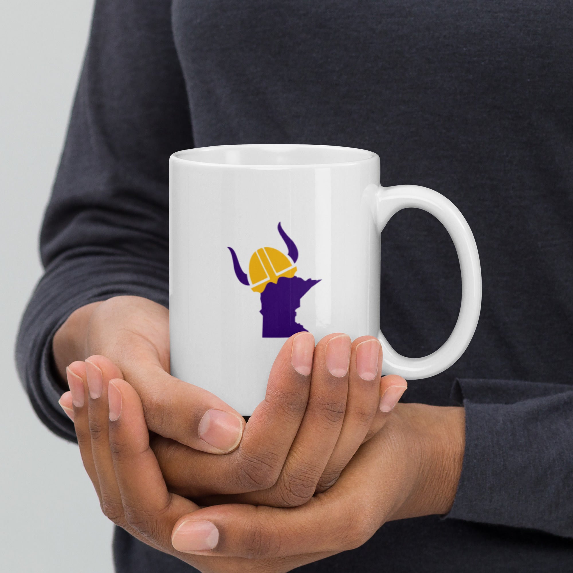 Let's Skol Crazy Minnesota Vikings Football White Glossy Coffee Mug