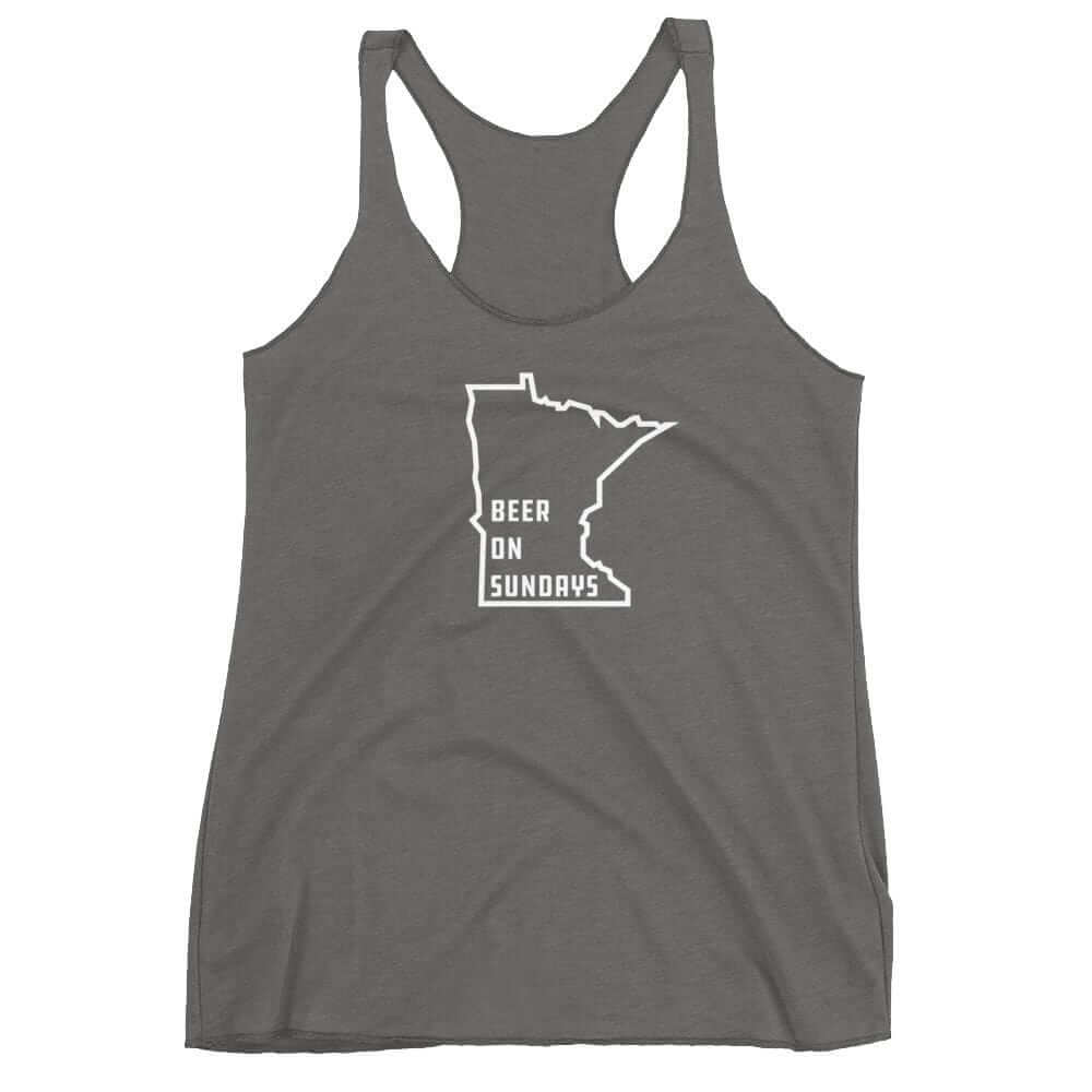 Beer on Sundays Minnesota Vikings Fan Women's Tank Top ThatMNLife Tank Top Premium Heather / XS Minnesota Custom T-Shirts and Gifts