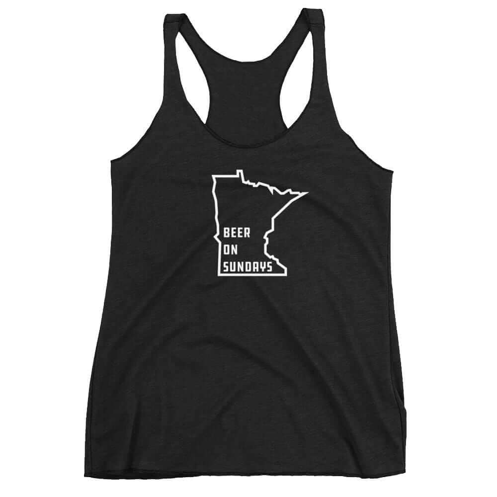 Beer on Sundays Minnesota Vikings Fan Women's Tank Top ThatMNLife Tank Top Vintage Black / XS Minnesota Custom T-Shirts and Gifts