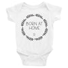 Born at Home in Minnesota - Home Birth Gift Baby Onesie ThatMNLife Baby Onesie White / 6M Minnesota Custom T-Shirts and Gifts