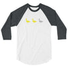 Duck Duck Grey Duck Raglan ThatMNLife Long Sleeve White/Heather Charco / XS Minnesota Custom T-Shirts and Gifts