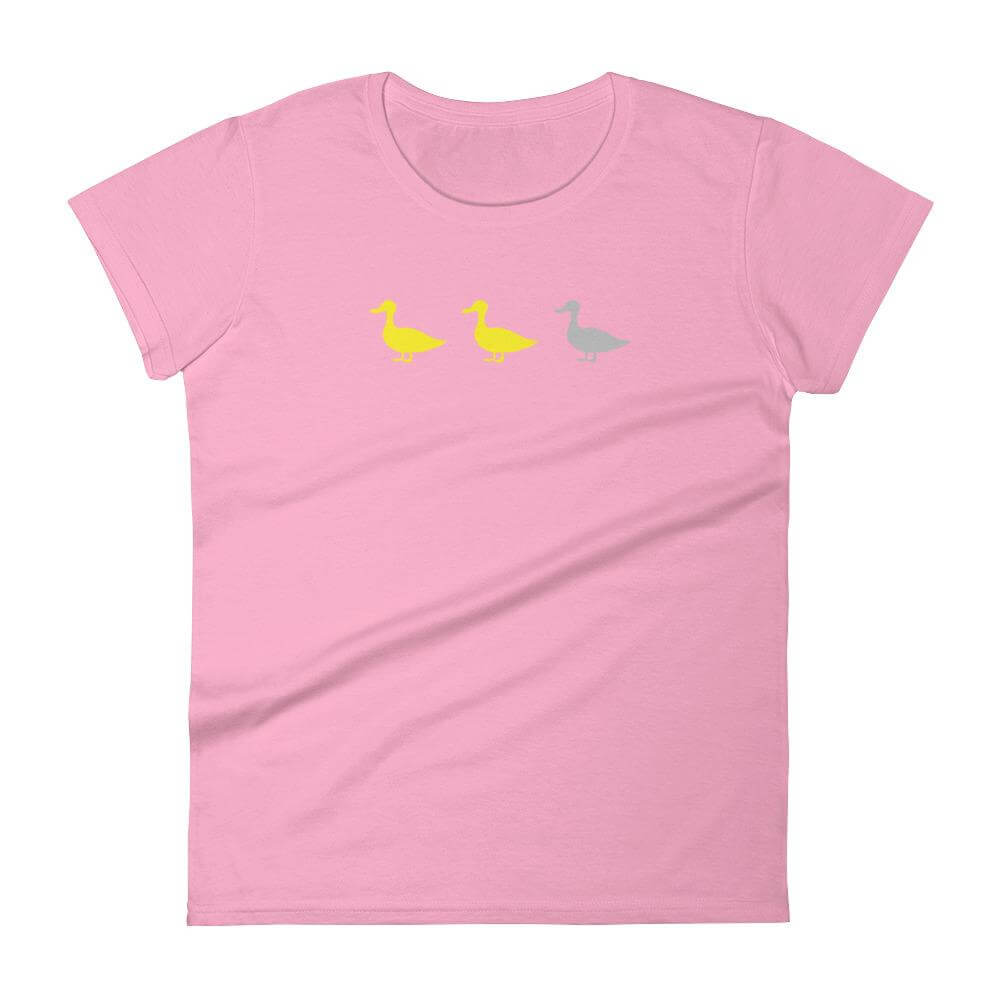 Duck Duck Grey Duck Women's T-Shirt ThatMNLife T-Shirt CharityPink / S Minnesota Custom T-Shirts and Gifts