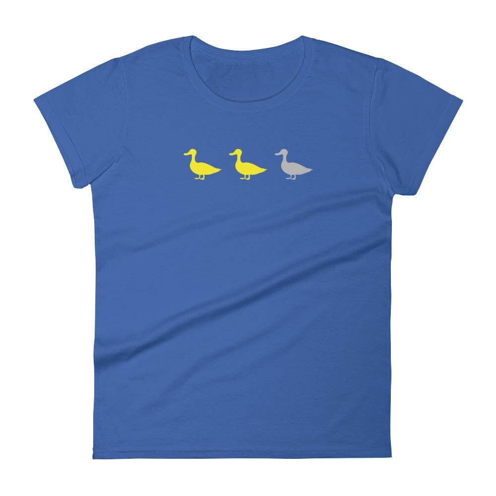 Duck Duck Grey Duck Women's T-Shirt ThatMNLife T-Shirt Royal Blue / S Minnesota Custom T-Shirts and Gifts