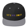 Let's Skol Crazy Minnesota Vikings Snapback Hat ThatMNLife Hat Black/ Silver Minnesota Custom T-Shirts and Gifts