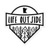 Life Outside Minnesota Outdoors Vinyl Laptop Sticker ThatMNLife Laptop Stickers Minnesota Custom T-Shirts and Gifts