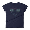 Minnesota Must Be Explored - Outdoors Women's T-Shirt ThatMNLife T-Shirt Navy / S Minnesota Custom T-Shirts and Gifts