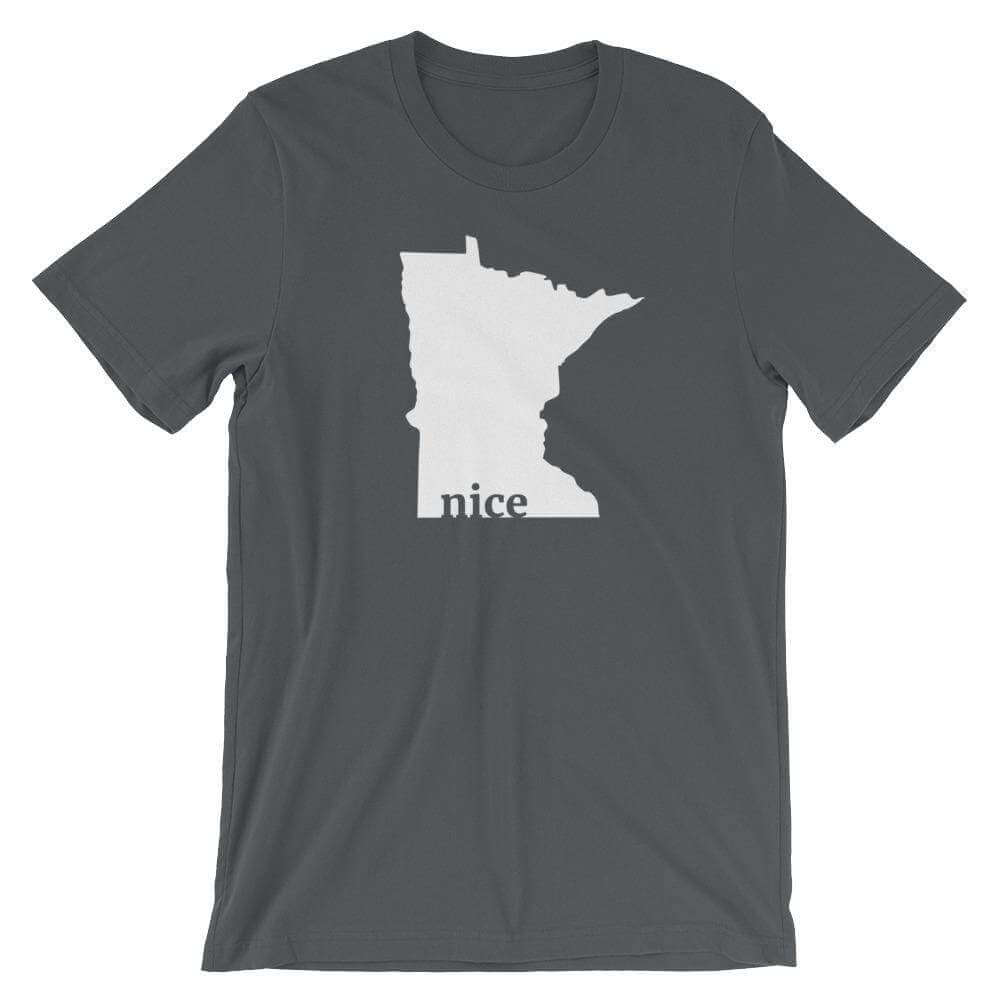 Minnesota Nice - Men's/Unisex T-Shirt ThatMNLife T-Shirt Asphalt / S Minnesota Custom T-Shirts and Gifts