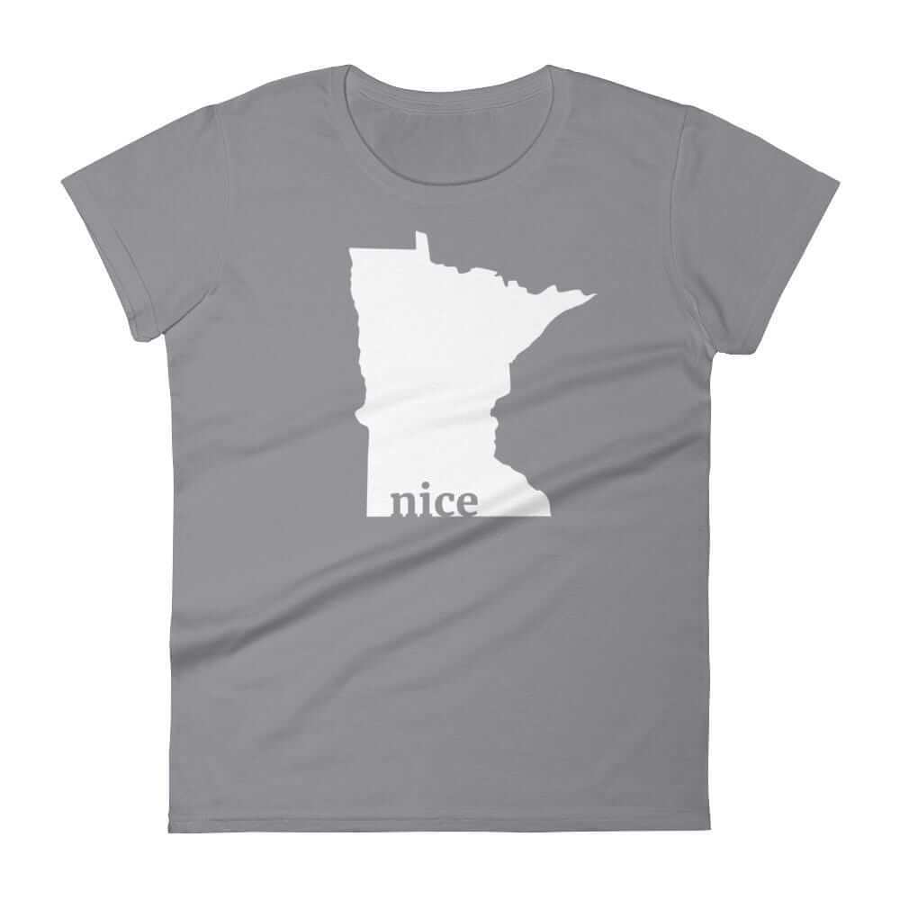 Minnesota Nice - Women's T-Shirt ThatMNLife T-Shirt Storm Grey / S Minnesota Custom T-Shirts and Gifts