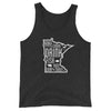 Minnesota Outdoors Hike Canoe Fish Hunt Camp Shoot MN Men's/Women's Tank Top ThatMNLife Tank Top Charcoal-black Tribl / XS Minnesota Custom T-Shirts and Gifts