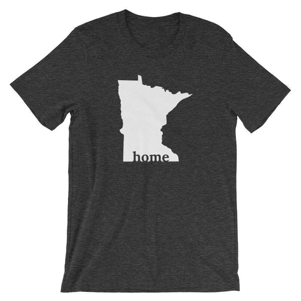 Minnesota State is My Home Men's/Unisex T-Shirt ThatMNLife T-Shirt Dark Grey Heather / S Minnesota Custom T-Shirts and Gifts