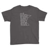 Minnesota State Kids/Youth T-Shirt ThatMNLife T-Shirt Charcoal / XS Minnesota Custom T-Shirts and Gifts