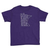 Minnesota State Kids/Youth T-Shirt ThatMNLife T-Shirt Purple / XS Minnesota Custom T-Shirts and Gifts