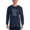 Minnesota State Long Sleeve T-Shirt ThatMNLife Long Sleeve Navy / S Minnesota Custom T-Shirts and Gifts