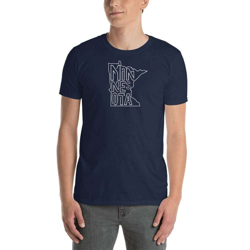 Minnesota State T-Shirt ThatMNLife T-Shirt Navy / S Minnesota Custom T-Shirts and Gifts