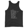 Minnesota State Workout Tank Top ThatMNLife Tank Top Charcoal-black Tribl / XS Minnesota Custom T-Shirts and Gifts