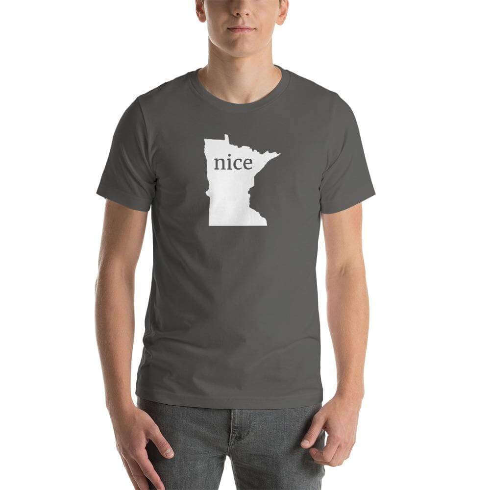 Nice Minnesota Up North Unisex T-Shirt ThatMNLife T-Shirt Asphalt / S Minnesota Custom T-Shirts and Gifts