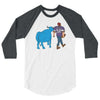 Paul Bunyan/Babe Blue Ox Vikings Fan - Men's/Unisex Raglan ThatMNLife Long Sleeve White/Heather Charco / XS Minnesota Custom T-Shirts and Gifts