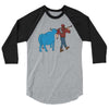 Paul Bunyan/Babe the Blue Ox Men's/Unisex Raglan ThatMNLife Long Sleeve Grey/Black / XS Minnesota Custom T-Shirts and Gifts