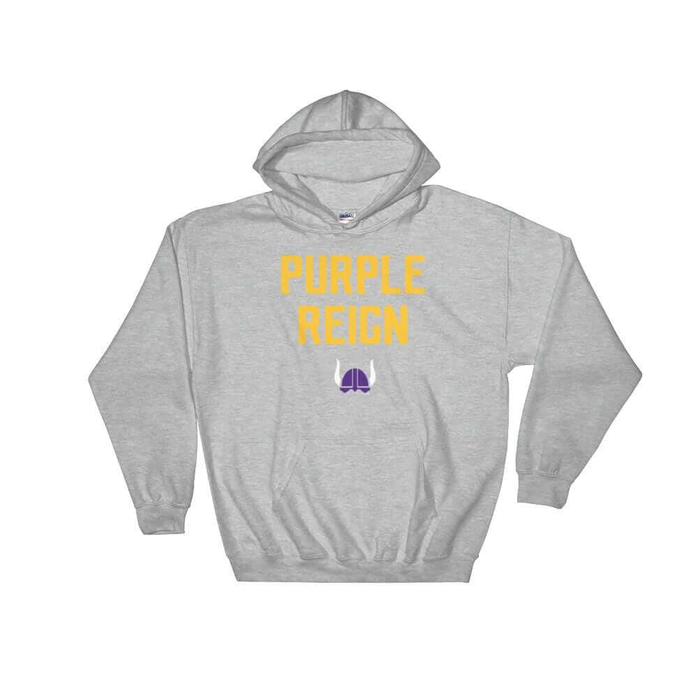 Purple Reign Hoodie - Minnesota Vikings Fan Hooded Sweatshirt ThatMNLife Hoodie Sport Grey / S Minnesota Custom T-Shirts and Gifts