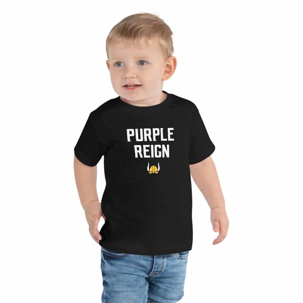 Purple Reign Minnesota Vikings Football Fan Skol Toddler Baby Short Sleeve T-Shirt ThatMNLife 2T Minnesota Custom T-Shirts and Gifts