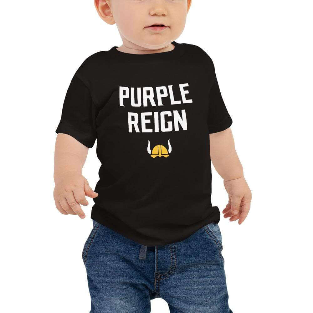 Purple Reign Minnesota Vikings Football Fan Skol Toddler Baby Short Sleeve Tee ThatMNLife 6-12m Minnesota Custom T-Shirts and Gifts