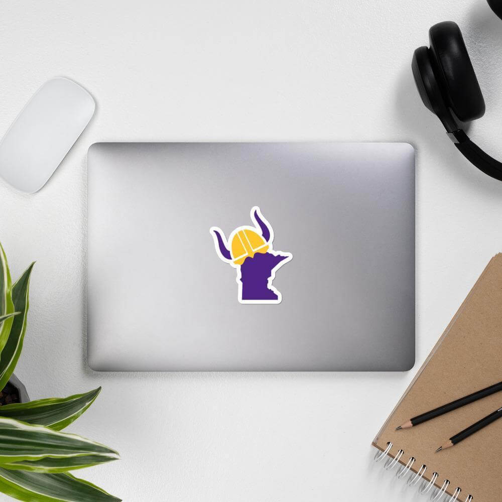 That Skol Life | Minnesota Vikings Vinyl Laptop Sticker ThatMNLife Laptop Stickers Minnesota Custom T-Shirts and Gifts